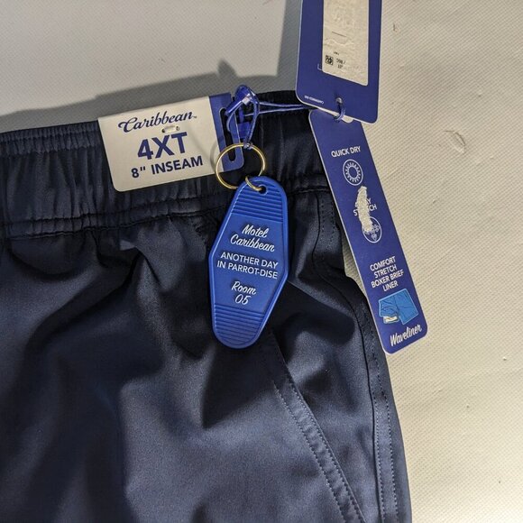 NEW- 4XT Tall Roundtree & Yorke Swim Lined Trunks Quick Dry Polyester 8"I Navy - Picture 7 of 9